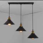 Mylights Retro Rustik Metal Sarkıt Avize Masa Üsütü Sıralı Sarkıt 60 cm En - Ahşap - 1