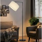 Mylıghts Retro Rustik Modern Krem Kumaş Köşe Lambası Lambader