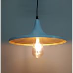 Mylights Retro Rustik Sarı İçi Beyaz Metal Sarkıt Avize