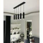 Mylights Retro Rustik Sıralı Masa Üstü Beşli Sarkıt Avize Gu10 Led Ampul. Gün İsigi Dahildir