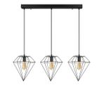 Mylights Retro Rustik Siyah Metal Sarkıt Avize Sıralı Masa Üstü