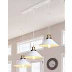 Mylights Retro Rustik Üçlü Sarkıt Sıralı Avize 60 Cm En Masa Üstü