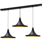 Mylights Retro Rustik Vintaeg Metal Sarkıt Üçlü Masa Üsüt Sarkıt Avize - Ahşap - 1