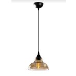Mylights Retro Rustik Vintage Bal Cam Tekli Sarkıt Avize En 20 Cm