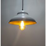 Mylights Retro Rustik Vintage Metal Sarkıt Avize Beyaz Içi Altın - Ahşap - 1