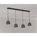 Mylights Retro Rustik Vintage Metal Sarkıt Masa Üstü Avize 120 cm Taban - Ahşap