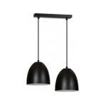 Mylights Retro Rustik Vintage Metal Sarkıt Sıralı Ikili Masa Üstü Avize 30 cm Taban - Ahşap - 1