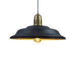 Mylights Retro Rustik Vintage Sarkit Metal Avize Siyah Ici Altin Avize Myl002382"