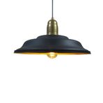 Mylights Retro Rustik Vintage Sarkıt Metal Avize Siyah İçi Altın Avize