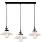 Mylights Retro Üçlü Masa Üstü Sıralı Sarkıt Metal Avize - Siyah - Beyaz - 3