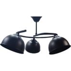 Mylights Retro Üçlü Mat Siyah Rustik Avize Vintage Avize - 3