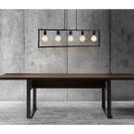 Mylights Retro Vintage Masa Üstü Metal Sarkıt Avize Rustik Sarkıt En 100 cm - Ahşap