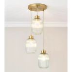 Mylights Rustik Üçlü Şefafaf Camlı Rustik Vintage Avize