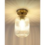 Mylights Rustik Vintage Tavan Plofonyer Avize Şeffaf Cam Modern Yatak Odası Oturma Odası Otel Kafe avize - Bal Cam - eskitme taban bal camm