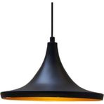 Mylights Siyah İçi Altın Metal Sarkıt Avize 36 Cm