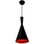 Mylights Siyah Içi Kırmızı Metal Sarkıt Avize B03 - Ahşap - 1