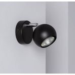 Mylights Siyah Spot Tekli Kure Gun Isısgı Ampullu Hareketli Duvar Aplik Gece Lambası Duvar Aplik Armatur Okuma Lambası