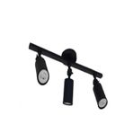 Mylights Spot Mat Siyah Metal Led Spot Avize Harekli Aplik Armatür Gün Işığı Led Ampul Dahildir