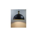 Mylights Vintage 40 cm Retro Rustik Siyah Içi Altın Metal Sarkıt Avize - Ahşap - 1