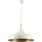 Mylights Vintage Beyaz Metal Sarkıt Avize - Ahşap - 1