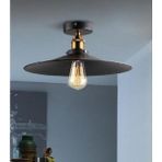 Mylights Vintage Retro Rustik 40CM Metal Plofonyer Avize - 1 - Siyah