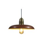 Mylights Vintage Retro Rustik Bakır Içi Beyaz Metal Sarkıt Avize - Ahşap - 1