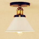 Mylights Vintage Retro Rustik Metal Plofonyer Avize Armatür Beyaz Başlık 18 Cm En
