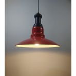 Mylights Vintage Retro Rustk Metal Kırmızı Sarkıt Avize Siyah Askılı - Ahşap - 1