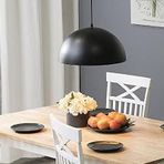 Mylights Vintage Rustik Retro 40 Cm Metal Sarkıt Avize Siyah İçi Beyaz
