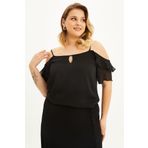 Myline Kolları Pencereli Fırfırlı Bluz