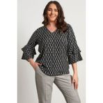 Myline Kolları Volanlı Bluz - 50 - Siyah