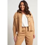 Myline Oversize Ince Ceket - 50 - Bej