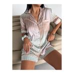 Myluni Saten Gömlek ve Şortlu Kadın Pijama Takımı