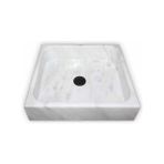 Mym Afyon Beyaz Mermer Modern Kare Lavabo