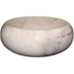 Mym Afyon Kristal Sarı Bombeli Lavabo - Beyaz