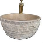 Mym Bej Mermer Dışı Tarama Kalın Kenar Lavabo