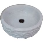 Mym Kristal Beyaz Mermer Dışı Patlatma Silindir Lavabo