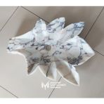 Mym Menekşe Mermer Yaprak Model Lavabo - Beyaz