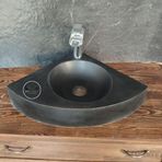 Mym Mermer Yapı Market Bazalt Batarya Çıkışlı Üçgen Lavabo