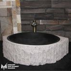 Mym Mermer Yapı Market Bazalt Dışı Patlatma Üçgen Kenar Lavabo