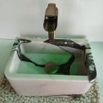 Mym Mermer Yapı Market Menekşe Mermer Köşeli Mini Lavabo - Beyaz - Siyah