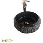Mym Mermer Yapı Market Toros Siyah Dikey Patlatma Mini Lavabo