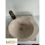 Mym Mermer Yapı Market Traverten Kenar Detay Elips Lavabo