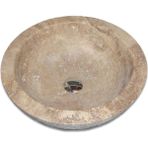 Mym Noche Traverten Oval Dizayn Lavabo - Kahverengi