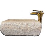 Mym Traverten Dışı Patlatma Dikdörtgen Modern Lavabo