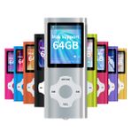 Mymahdi MP3 / MP4 taşınabilir oynatıcı, gümüş, 1,8 inç LCD ekran ve hafıza kartı yuvası, maksimum 128 GB bellek kartı desteği
