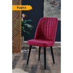 MyMassa Polo Sandalye Ahşap Siyah Ayaklı - Fuşya