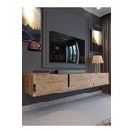 Myniture Home & Living Festival Duvara Monte Tv Sehpası A. Çam Silver S10017-6