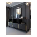 Myniture Home & Living Festival Konsol Gk2004-4 Gold Antrasit