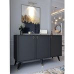 Myniture Home & Living Festival Konsol Gk2005-4 Gold Antrasit